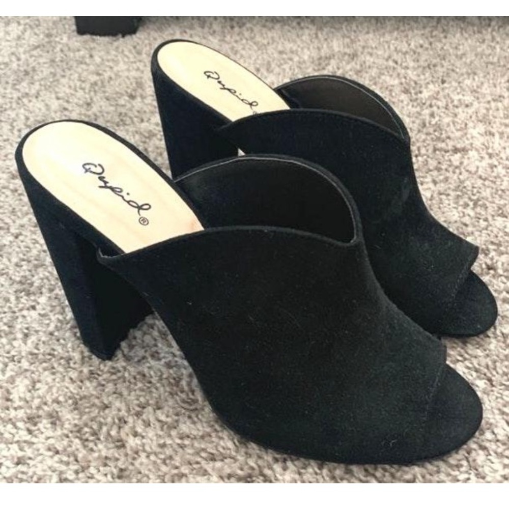Black mule heels